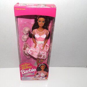 1995 Mattel My First Tea Party Barbie Brown Hair Fashion Doll Factory Sealed